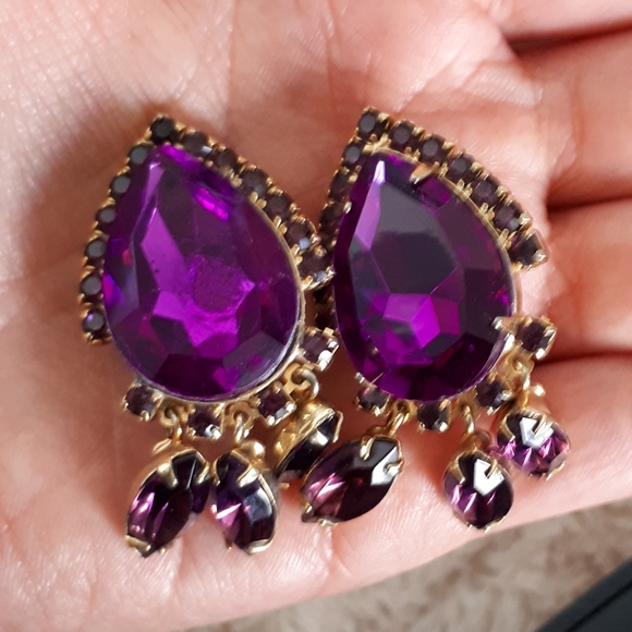 Vintage purple costume clip ons - Picture 3 of 7